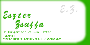 eszter zsuffa business card